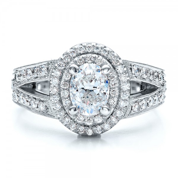 Custom Oval Diamond Engagement Ring #100041 - Seattle Bellevue | Joseph ...