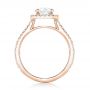 18k Rose Gold 18k Rose Gold Custom Oval Diamond And Halo Engagement Ring - Front View -  102607 - Thumbnail