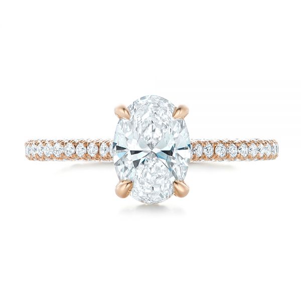 Modern Knot Edgeless Pave Engagement Ring #102374 - Seattle
