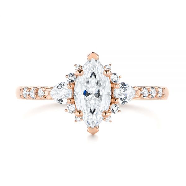Custom Pear And Marquise Diamond Engagement Ring #104172 - Seattle ...