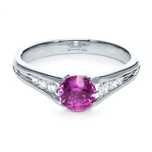 Custom Pink Sapphire Engagement Ring #1120 - Seattle Bellevue | Joseph ...