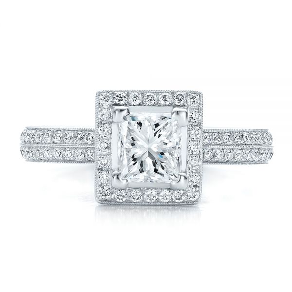 Custom Princess Cut Diamond Engagement Ring #100250 - Seattle Bellevue ...