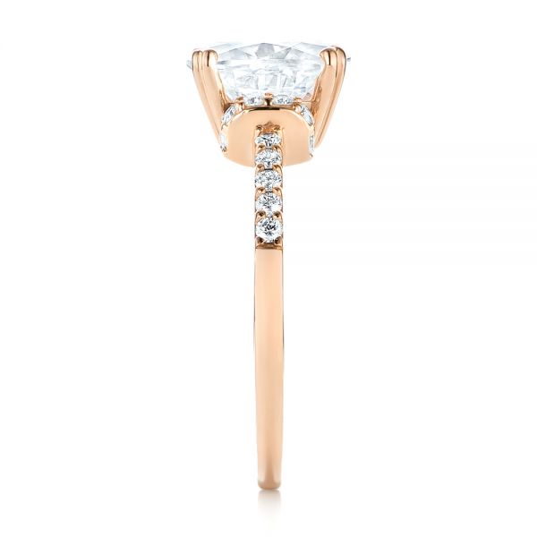 Custom Moissanite And Diamond Engagement Ring #103210 - Seattle ...