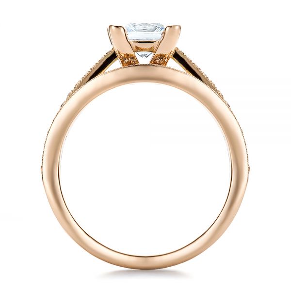 14k Rose Gold Custom Princess Cut Diamond Engagement Ring #100657 ...