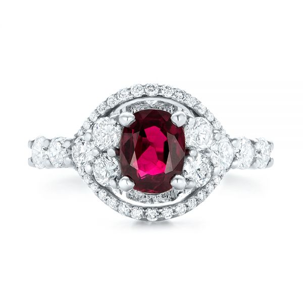Custom Ruby And Diamond Engagement Ring #102900 - Seattle Bellevue ...