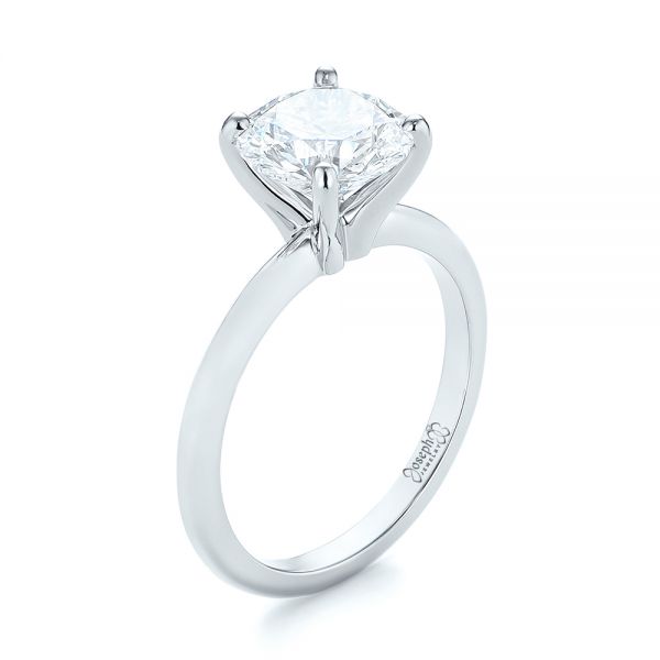 classic simple solitaire diamond engagement ring
