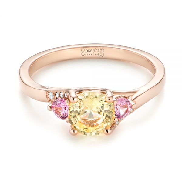 yellow diamond ring rose gold