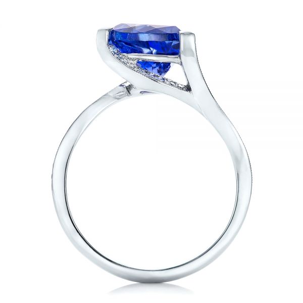 Custom Trillion Tanzanite Engagement Ring #102109 - Seattle Bellevue 