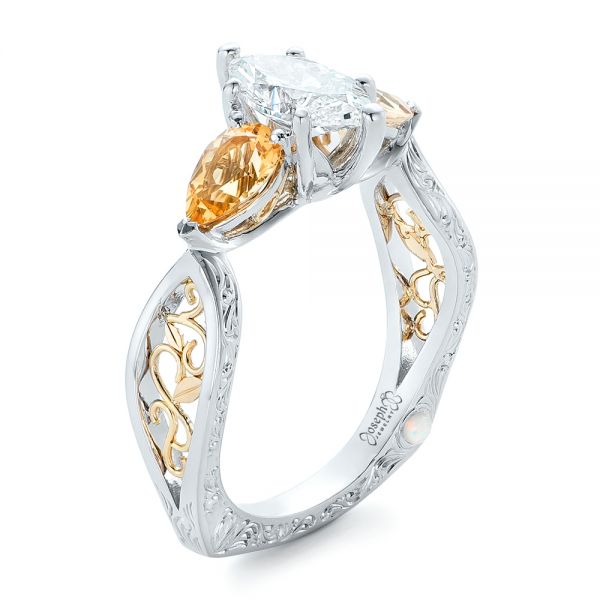 Yellow Topaz Ring in 14kt Yellow Gold with Diamonds (1/5ct tw) – Day's  Jewelers