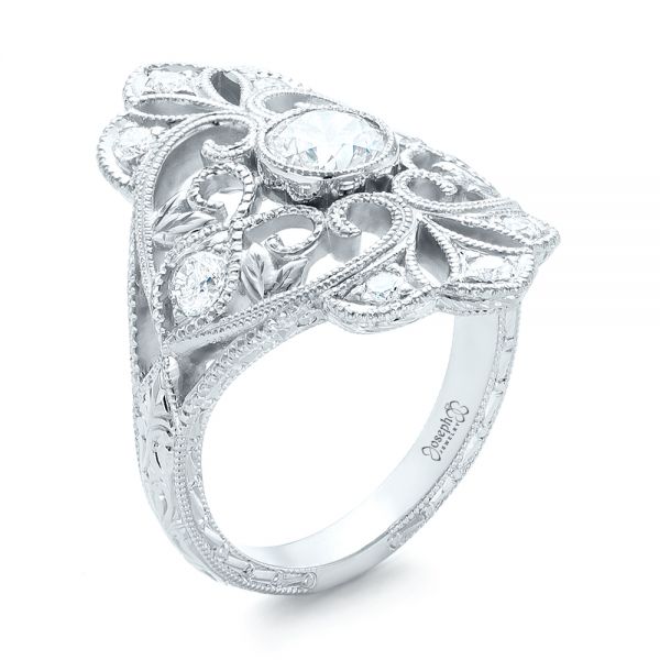 Custom Vintage Diamond Engagement Ring #102810 - Seattle Bellevue ...