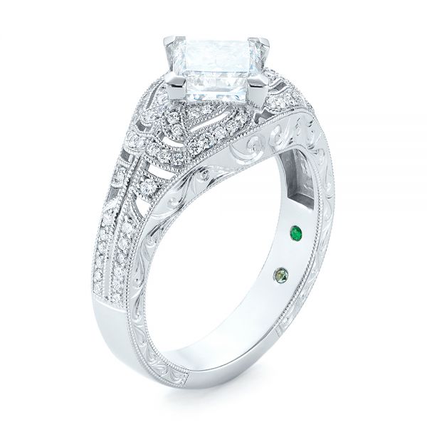 Custom Vintage Style Diamond Engagement 