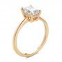 14k Rose Gold 14k Rose Gold Dainty Emerald Cut Diamond Engagement Ring - Three-Quarter View -  107637 - Thumbnail