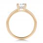 14k Rose Gold 14k Rose Gold Dainty Emerald Cut Diamond Engagement Ring - Front View -  107637 - Thumbnail