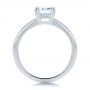  Platinum Platinum Dainty Emerald Cut Diamond Engagement Ring - Front View -  107637 - Thumbnail