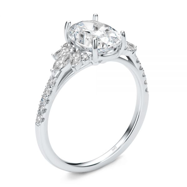 Diamond Cluster Engagement Ring - Image