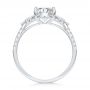 14k White Gold Diamond Cluster Engagement Ring - Front View -  107719 - Thumbnail