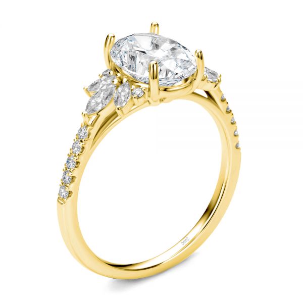 Diamond Cluster Engagement Ring - Image