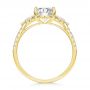 14k Yellow Gold 14k Yellow Gold Diamond Cluster Engagement Ring - Front View -  107719 - Thumbnail