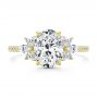 14k Yellow Gold 14k Yellow Gold Diamond Cluster Engagement Ring - Top View -  107719 - Thumbnail