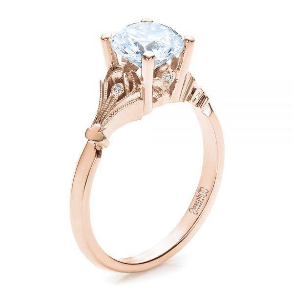 18k Rose Gold Diamond Engagement Ring #100100 - Seattle Bellevue ...