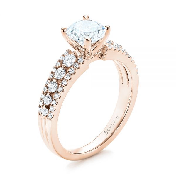 18k Rose Gold Diamond Engagement Ring #103834 - Seattle Bellevue ...