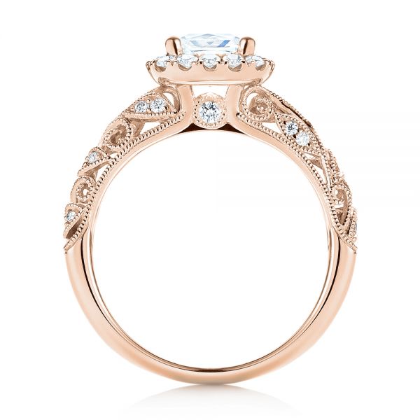 14k Rose Gold Diamond Engagement Ring #103908 - Seattle Bellevue ...