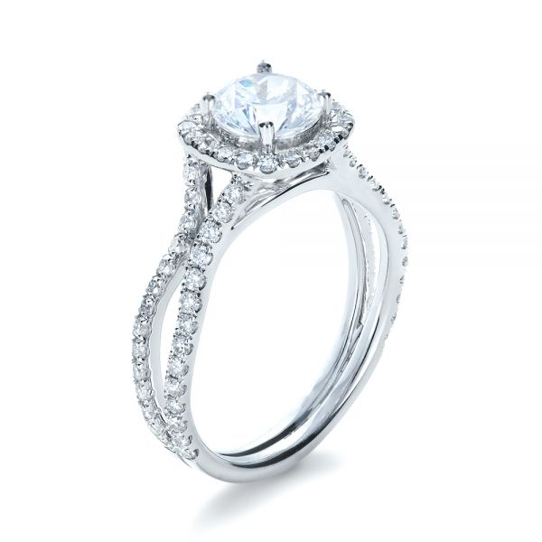 Diamond Halo Engagement Ring #1256 - Seattle Bellevue | Joseph Jewelry