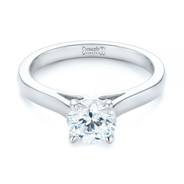  Platinum Platinum Diamond Solitaire Engagement Ring - Flat View -  104186