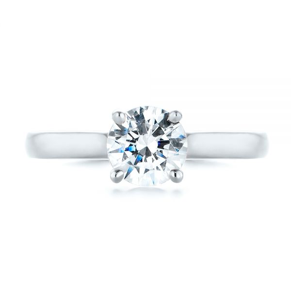  Platinum Platinum Diamond Solitaire Engagement Ring - Top View -  104186