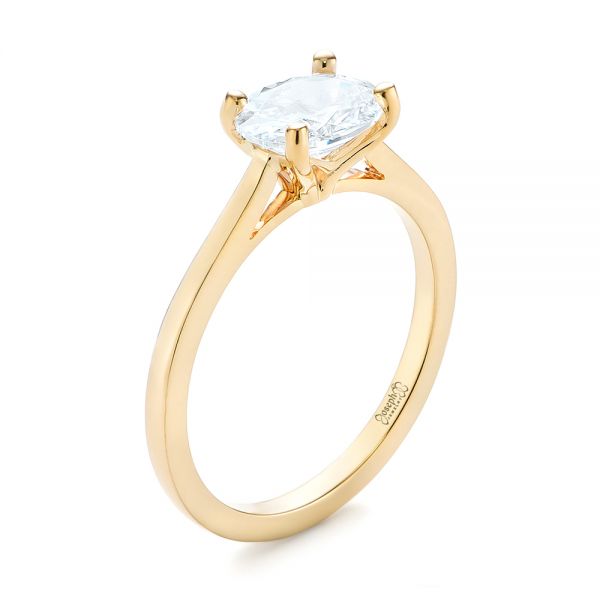 East West Oval Engagement Ring, Unique Half Bezel Set Wedding Ring, Gift  Her | eBay