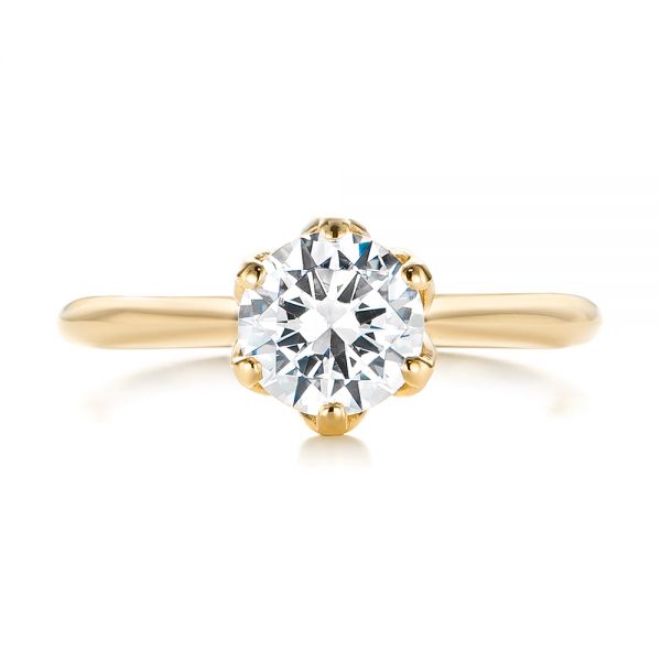 14k Yellow Gold Elegant Solitaire Engagement Ring #103295 - Seattle ...