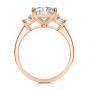 18k Rose Gold 18k Rose Gold Emerald Cut and Trapezoids Diamond Engagement Ring - Front View -  107815 - Thumbnail