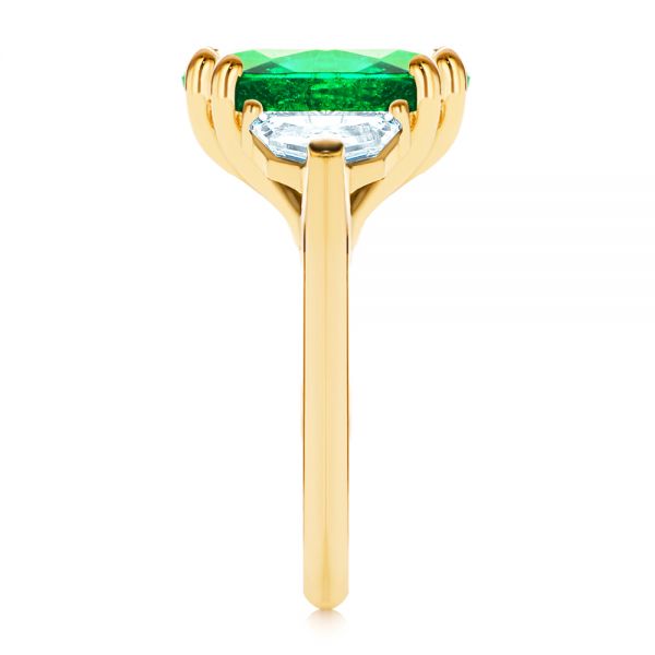 Emerald Three Stone Engagement Ring #107447 - Seattle Bellevue | Joseph ...