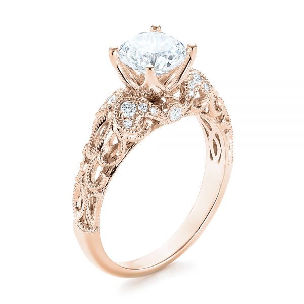 Hope | 18K Rose Gold solitaire style engagement ring | Taylor & Hart