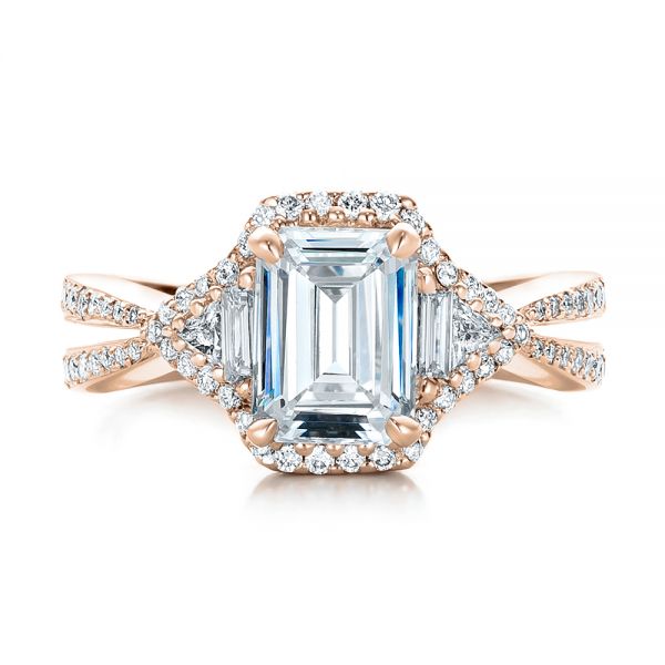 14k Rose Gold Five Stone Diamond Engagement Ring #199 - Seattle ...