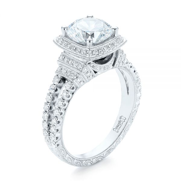 Halo Diamond Engagement Ring #103716 - Seattle Bellevue | Joseph Jewelry