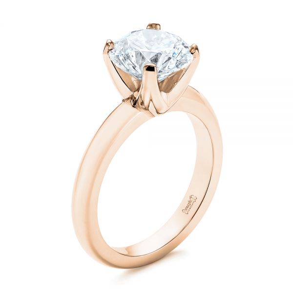 rose gold solitaire diamond