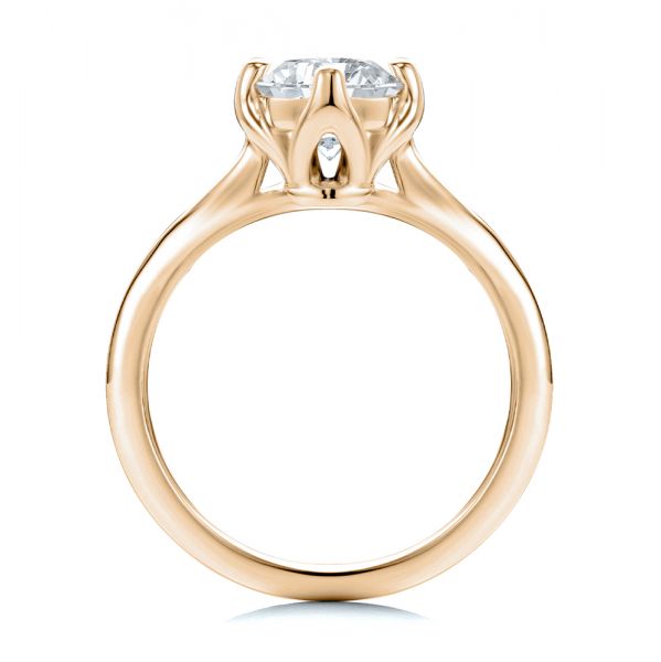 14k Rose Gold 14k Rose Gold Marquise Solitaire Engagement Ring - Front View -  107685 - Thumbnail