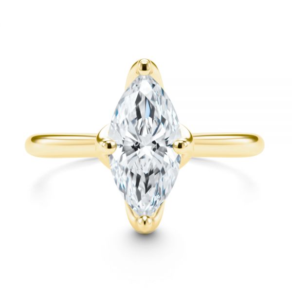 14k Yellow Gold 14k Yellow Gold Marquise Solitaire Engagement Ring - Top View -  107685 - Thumbnail