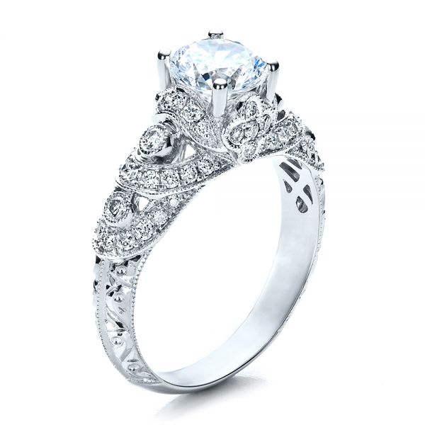 Diamond Engagement Ring Ct Tw Princess Round 14K White Gold, 45% OFF
