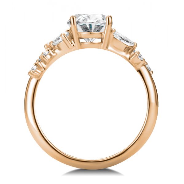 18k Rose Gold 18k Rose Gold Nature Inspired Engagement Ring - Front View -  107721 - Thumbnail