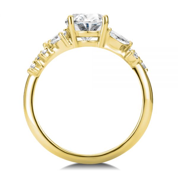 14k Yellow Gold 14k Yellow Gold Nature Inspired Engagement Ring - Front View -  107721 - Thumbnail