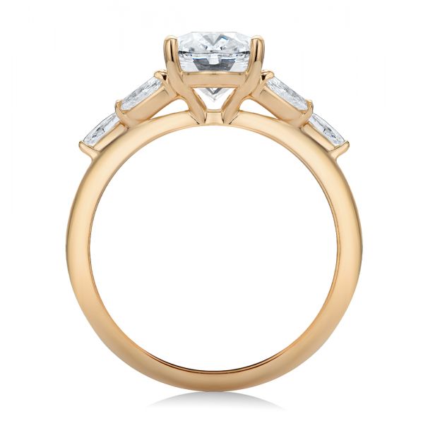 18k Rose Gold 18k Rose Gold Organic Cluster Diamond Engagement Ring - Front View -  107726 - Thumbnail