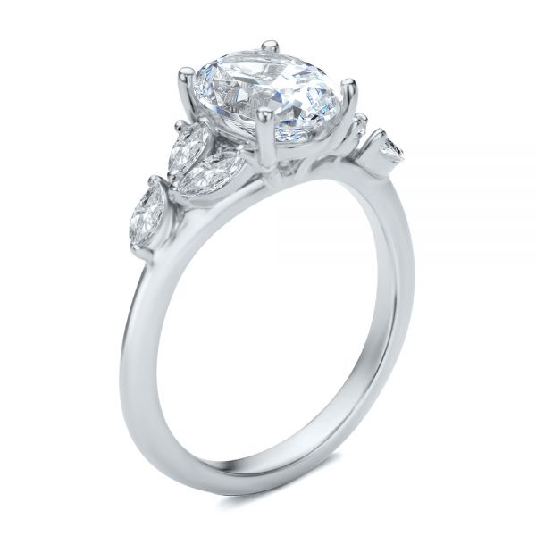 Organic Cluster Diamond Engagement Ring - Image