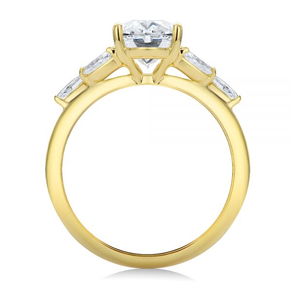 18k Yellow Gold 18k Yellow Gold Organic Cluster Diamond Engagement Ring - Front View -  107726 - Thumbnail