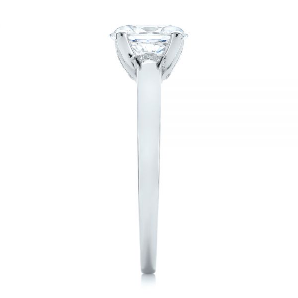 18k White Gold Oval Diamond Engagement Ring #104252 - Seattle Bellevue ...