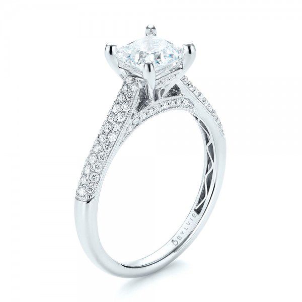 Pav Diamond Engagement Ring #103089 - Seattle Bellevue | Joseph Jewelry