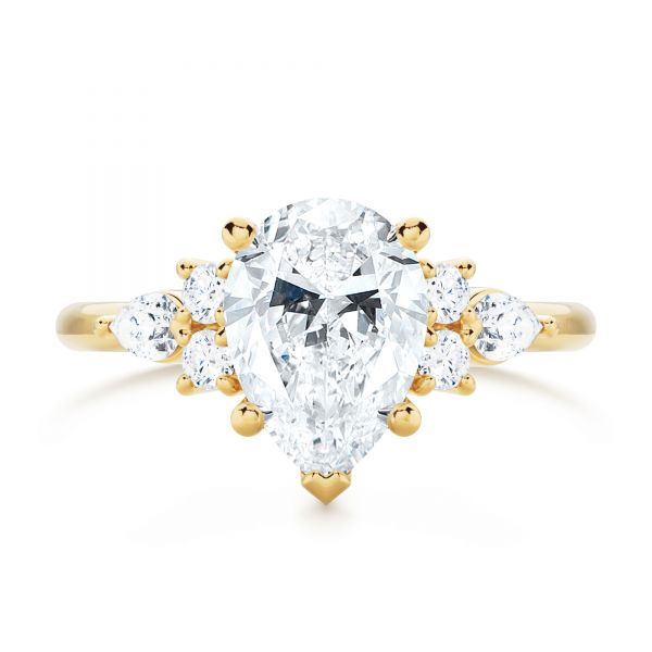 Pear Shaped Cluster Engagement Ring #107281 - Seattle Bellevue | Joseph ...