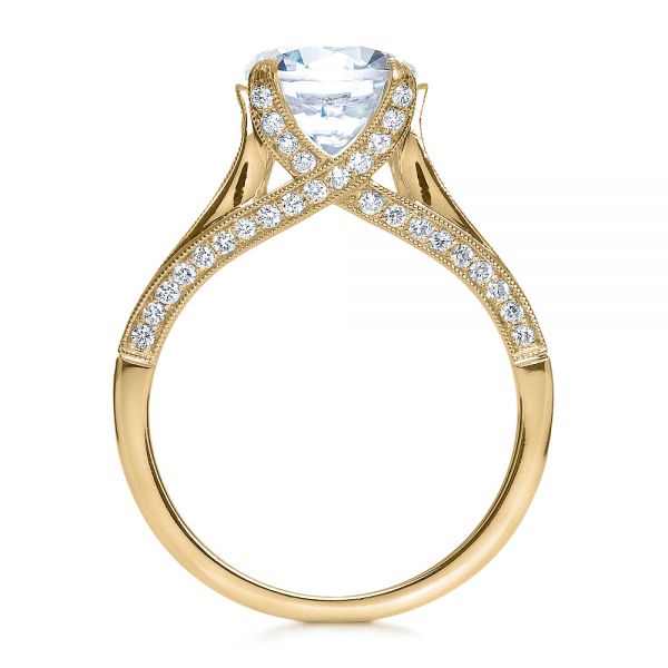 18k Yellow Gold Princess Cut Diamond Engagement Ring #195 - Seattle ...