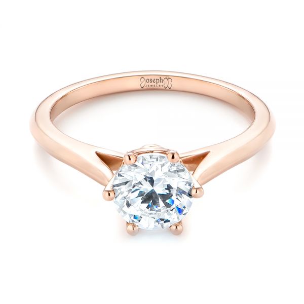 18k Rose Gold Solitaire Diamond Engagement Ring #104173 - Seattle